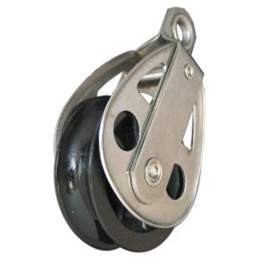 KEELER BLOCK, SINGLE 60x19mm DELRIN SHEAVE, FERRULE TOP