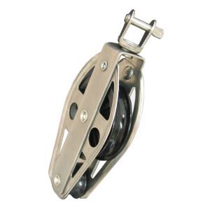 KEELER BLOCK, 59x16mm & 25x16mm, SHEAVES IN LINE, SWIVEL TOP